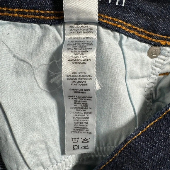 Du/Er Straight Leg L2X Slim Fit Jeans Mens Size 29X30 Dark Blue Mid Rise - Picture 7 of 13